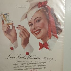 Chesterfield vintage cigarette advertisement